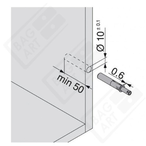 BLUM odbojnik TIP-ON krótki BIAŁY magnes 956.1004-3268