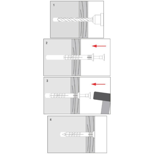 Kołki rozporowe SZYBKI MONTAŻ 6x40mm 200szt-2972