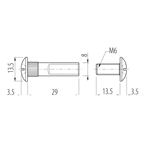 Złącze śrubowe fi8 ŚRUBA DO ŁĄCZENIA MEBLI-2719