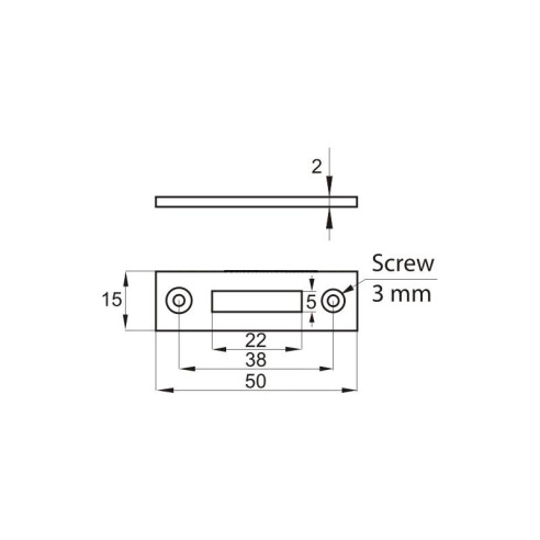 Blaszka do zamka PROSTA-4158