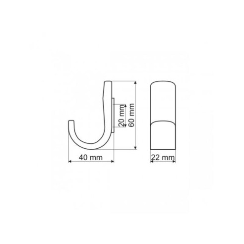 Wieszak meblowy GAMET WP33 CHROM G0004-4185