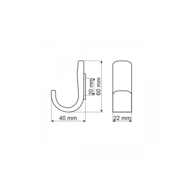 Wieszak meblowy GAMET WP33 CHROM G0004-4185