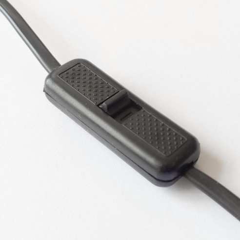 Kabel zasilający z wtyczką włącznikiem - CZARNY-4263