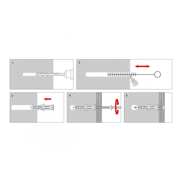 Kołek kołki rozporowe KRX z wkrętem 10x60mm-4350