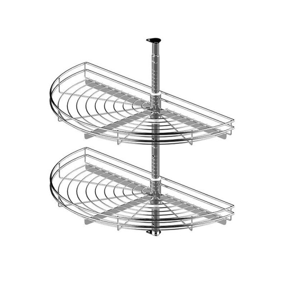 Kosz półka obrotowa 1/2 LAKIER BIAŁY NOVA fi750-4439