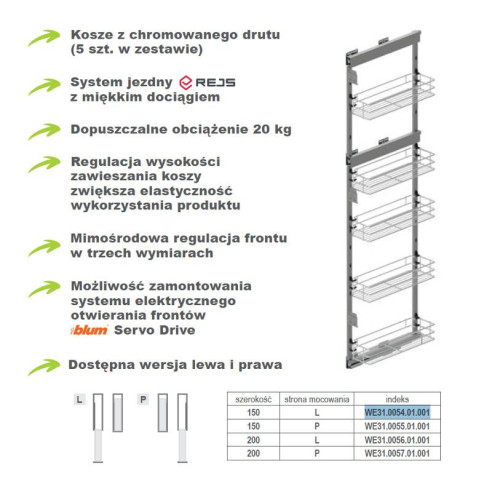 Kosz CARGO MAXIMA MAXI CLASSIC Rejs BOCZNE 15cm P-4562