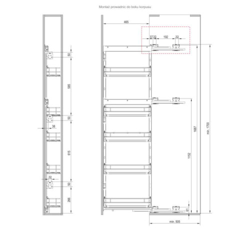 Kosz CARGO MAXIMA MAXI CLASSIC Rejs BOCZNE 15cm P-4563