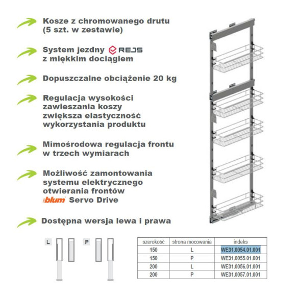 Kosz CARGO MAXIMA MAXI CLASSIC Rejs BOCZNE 20cm L-4567