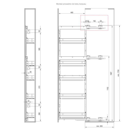 Kosz CARGO MAXIMA MAXI CLASSIC Rejs BOCZNE 20cm L-4568