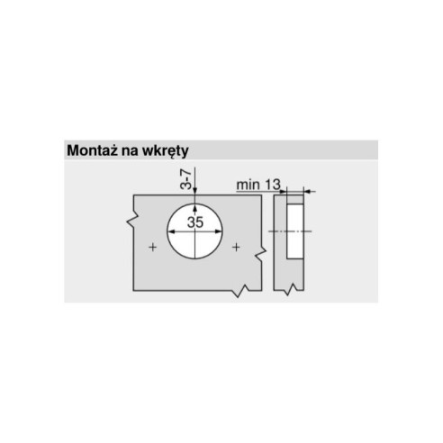 BLUM zawias 110° wewnętrzny clip BLUMOTION 71B3750-4514