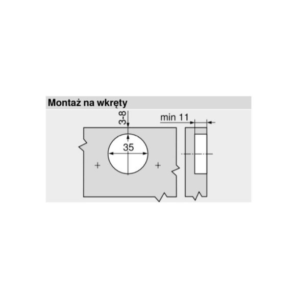 BLUM zawias 170° szeroki kąt otwarcia clip 71T6550-4835