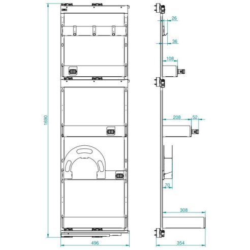 Kosz cargo HOUSE MASTER stelaż gospodarczy LEWY-5642