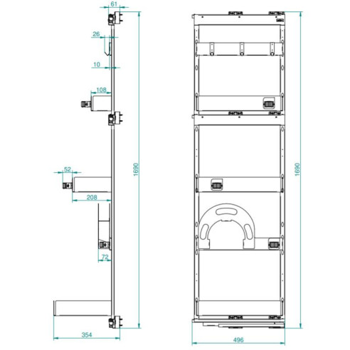 Kosz cargo HOUSE MASTER stelaż gospodarczy PRAWY-5649