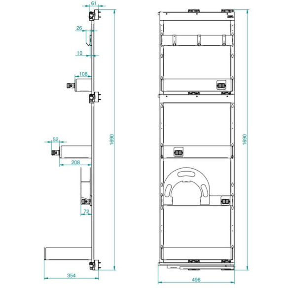 Kosz cargo HOUSE MASTER stelaż gospodarczy PRAWY-5649