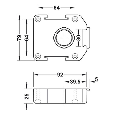 GNIAZDO do stopki meblowej AXILO HAFELE-5828