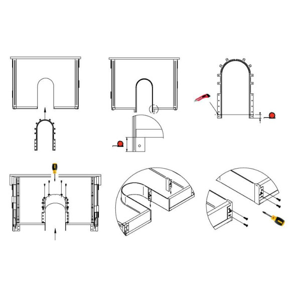 Osłona syfonu elastyczna tworzywo GRAFIT - REJS-5815