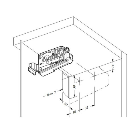 Zawieszka meblowa CAMAR 806 PRAWA 100kg na parę-6432