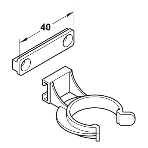 KLIP do cokołu do stopki AXILO HAFELE przykręcany-6140