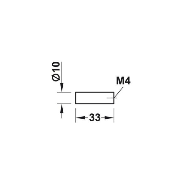 Uchwyt gałka TREND 10x33mm INOX stal nierdzewna-6642