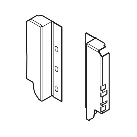 BLUM Z30B000S mocowanie ściany tylnej B SZARE L+P-6789 BLUM Z30B000S mocowanie ściany tylnej B SZARE L+P-6789