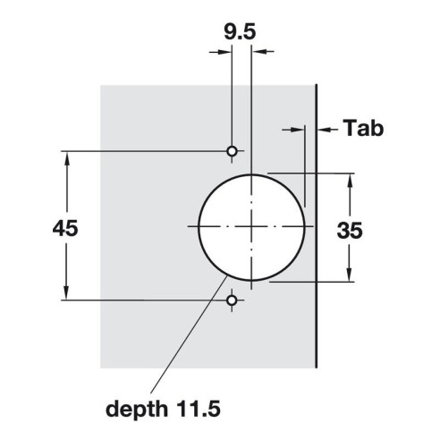 Zawias METALLA HAFELE nakładany 165° SOFT 3D-7504