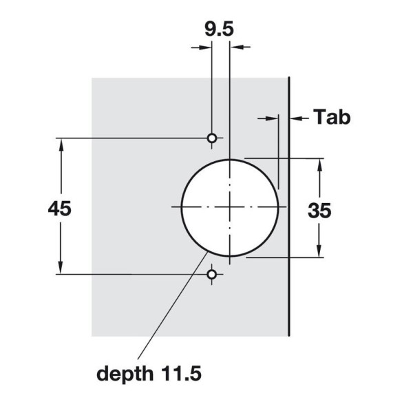 Zawias METALLA HAFELE nakładany 165° SOFT 3D-7504