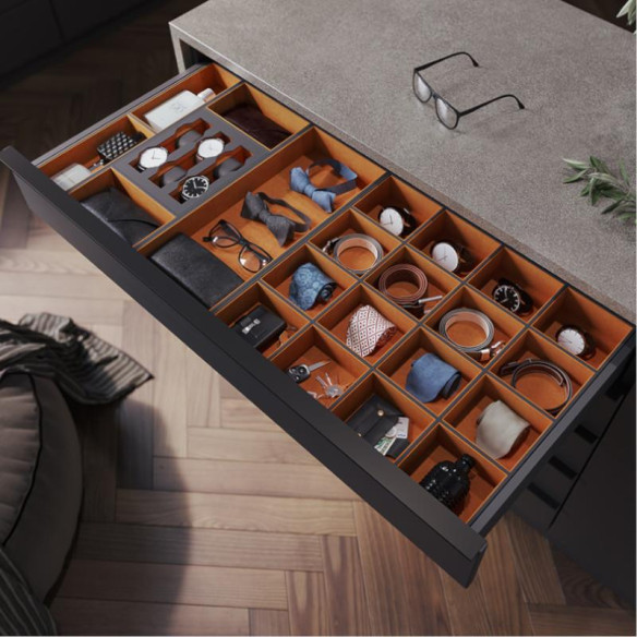 Wkład do szuflad garderoba A1 czarny/pomarańczowy-7763