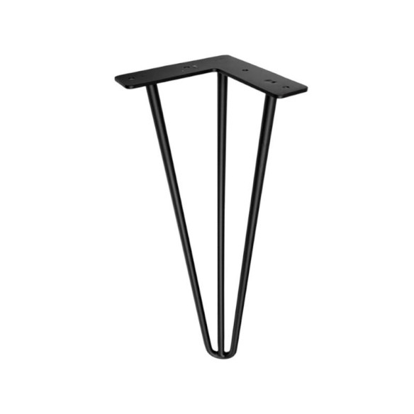 Noga meblowa 406mm CZARNY MAT LOFT - komplet-8097