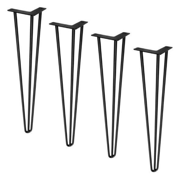 Noga meblowa 710mm CZARNY MAT LOFT - komplet-8093