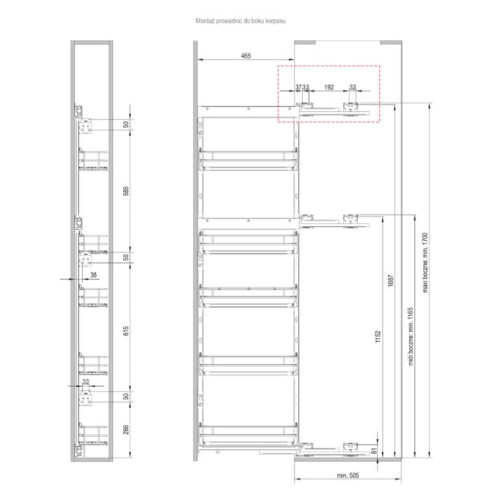 Cargo MAXIMA Puro Rejs BOCZNE 15cm PRAWY CZARNY-8469