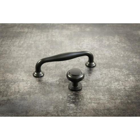 Uchwyt meblowy UR080 160mm retro CZARNY MAT-8626