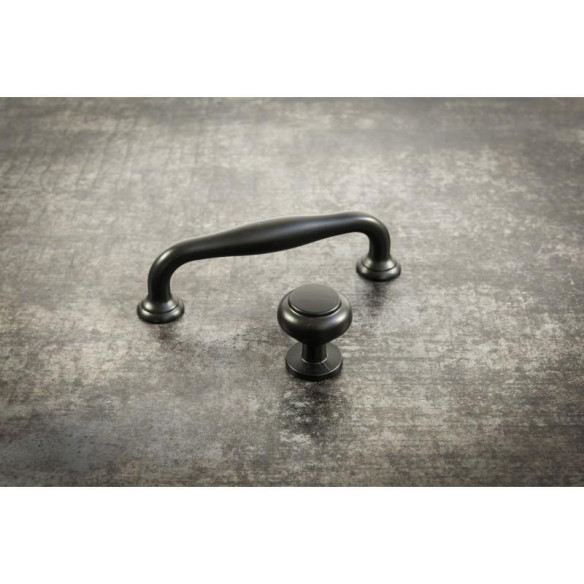 Uchwyt meblowy UR080 160mm retro CZARNY MAT-8626