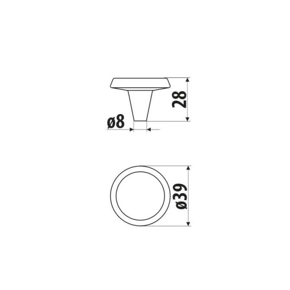 Gałka meblowa GU09-R208 ŻÓŁTY fi-39mm soft touch-7737