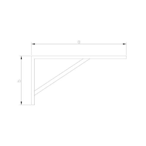 Wspornik półki kątownik SZARY 300x200x4mm STAL-9303