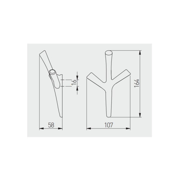 Wieszak meblowy GTV Walencia CZARNY MAT DUŻY-9561