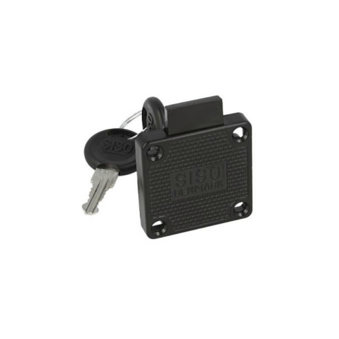 Zamek meblowy CZARNY fi19x22mm sys. jednego klucza-9592