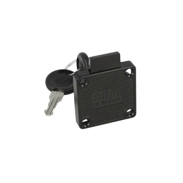 Zamek meblowy CZARNY fi19x22mm sys. jednego klucza-9592
