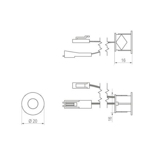Włącznik LED dotykowy ze ściemniaczem W02 BIAŁY-9631