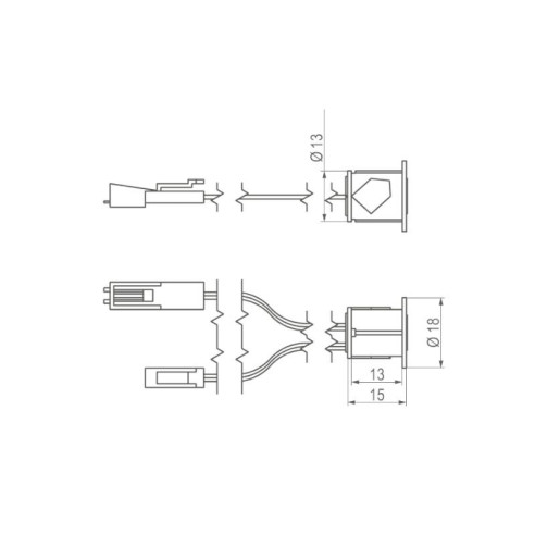 Włącznik LED przyciskowy ściemniacz W01 BIAŁY-9636