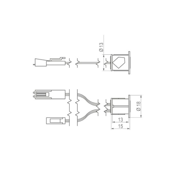 Włącznik LED przyciskowy ściemniacz W01 BIAŁY-9636