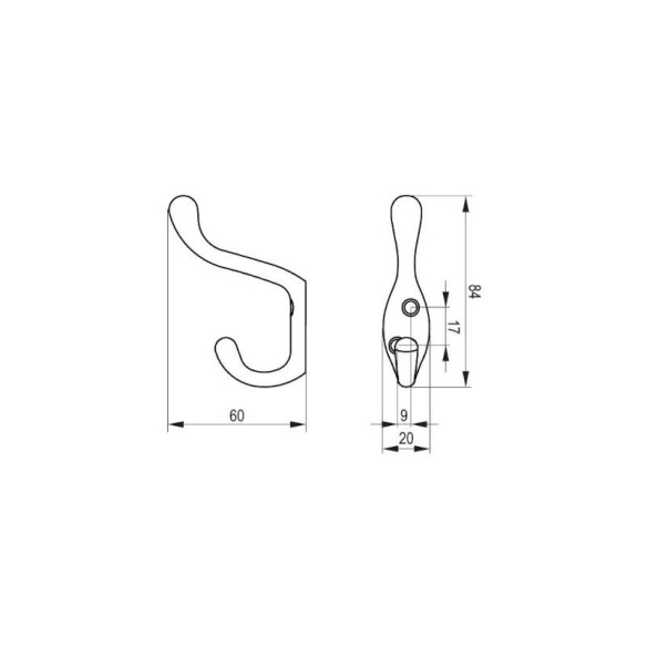 Wieszak meblowy REJS Soria M CHROM-9646