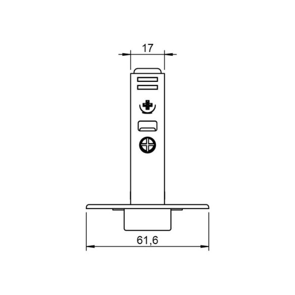 Zawias METALLA+ HAFELE nakładany 110° - 250szt-10575