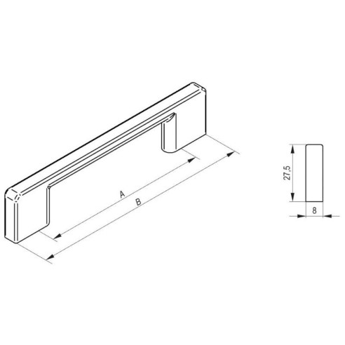 Uchwyt meblowy EASY Rejs 192mm CHROM-10662