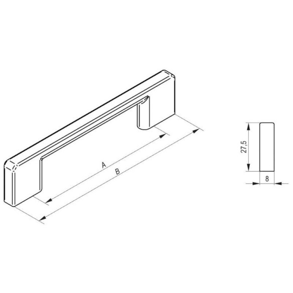 Uchwyt meblowy EASY Rejs 192mm CHROM-10662