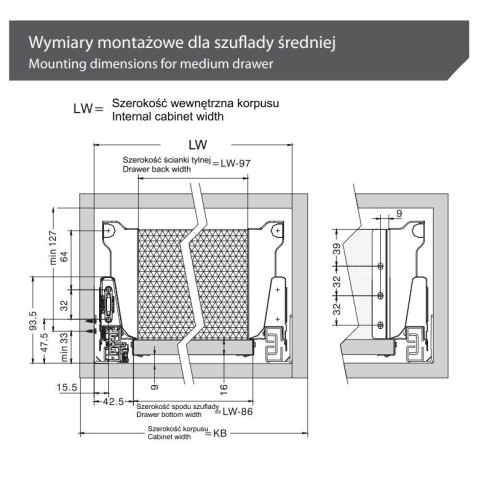 SYSTEMBOX TB10 Amix 450mm ŚREDNIA h135mm BIAŁA-10783