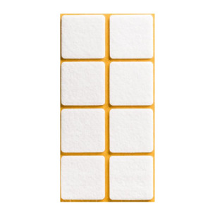 Podkładka filcowa BIAŁA kwadrat 38mm - 8szt.-11012