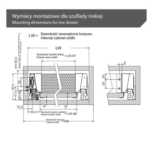 SYSTEMBOX TB10 Amix 300mm WYSOKA h199mm SZARA-11182