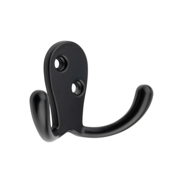 Wieszak meblowy REJS Soria S podwójny CZARNY MAT-11370