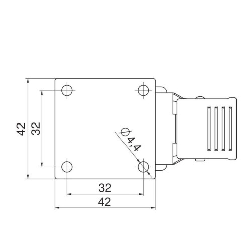 Kółko meblowe Supra Rejs fi50 BEZ HAMULCA 40kg-11389