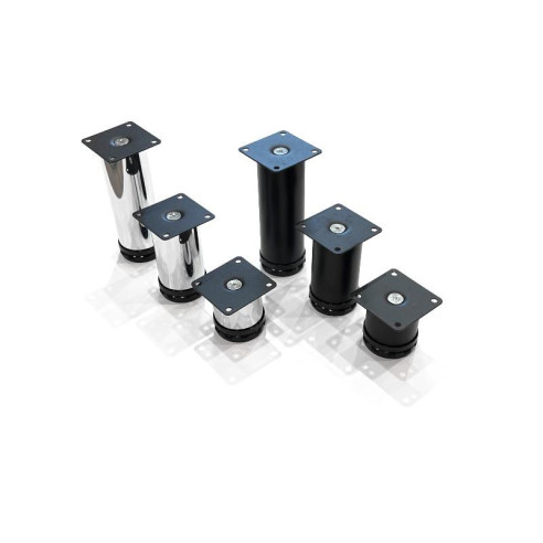 Stopka nóżka meblowa CZARNY MAT 100mm fi50 NB50-11667